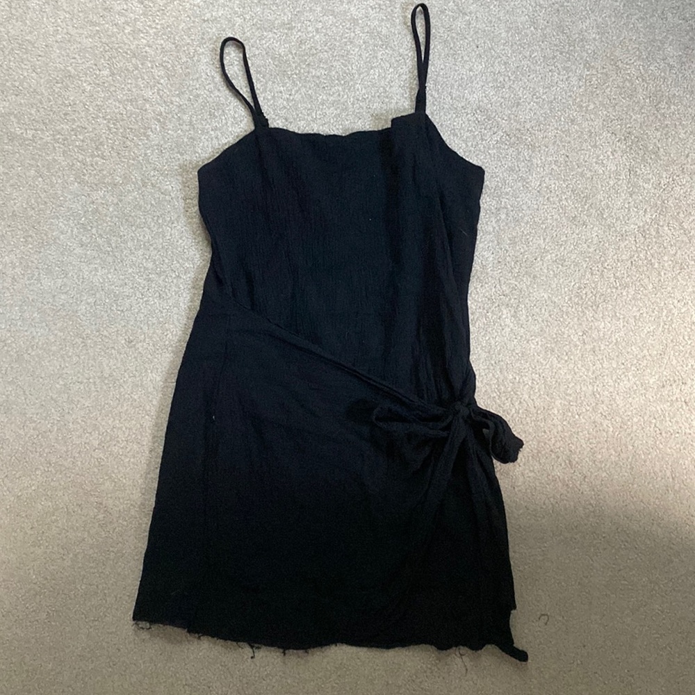Princess Polly Black Wrap Mini Dress